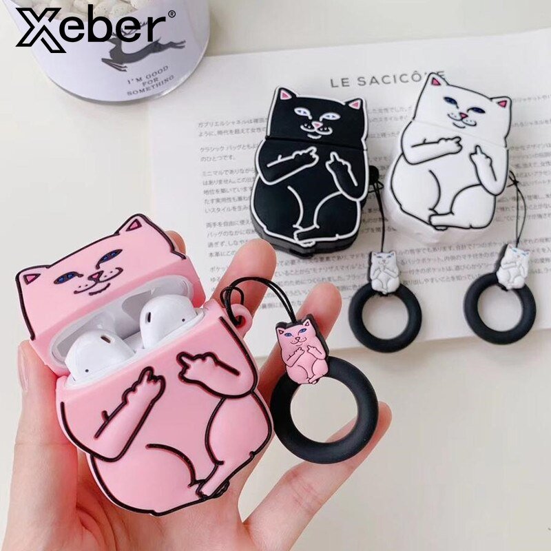 Cartoon Cat AirPods Case - ShopRight ProcessCartoon Cat AirPods Case